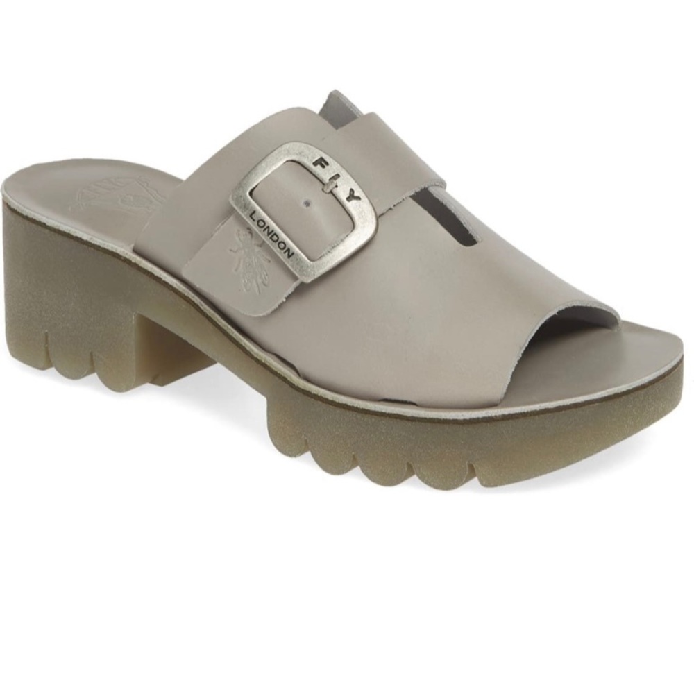 Fly London Cozy 445 Sandals Grey 40 9-10 NIB new